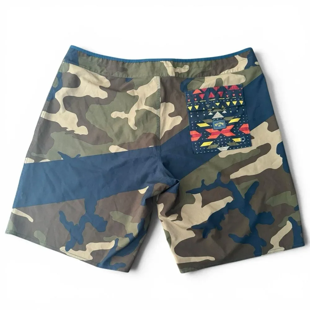 Billabong Recycler Board Shorts Men 38 Camo T Street Airlite Drawstring Swim